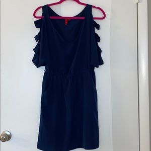 Navy Blue Open Arm Dress